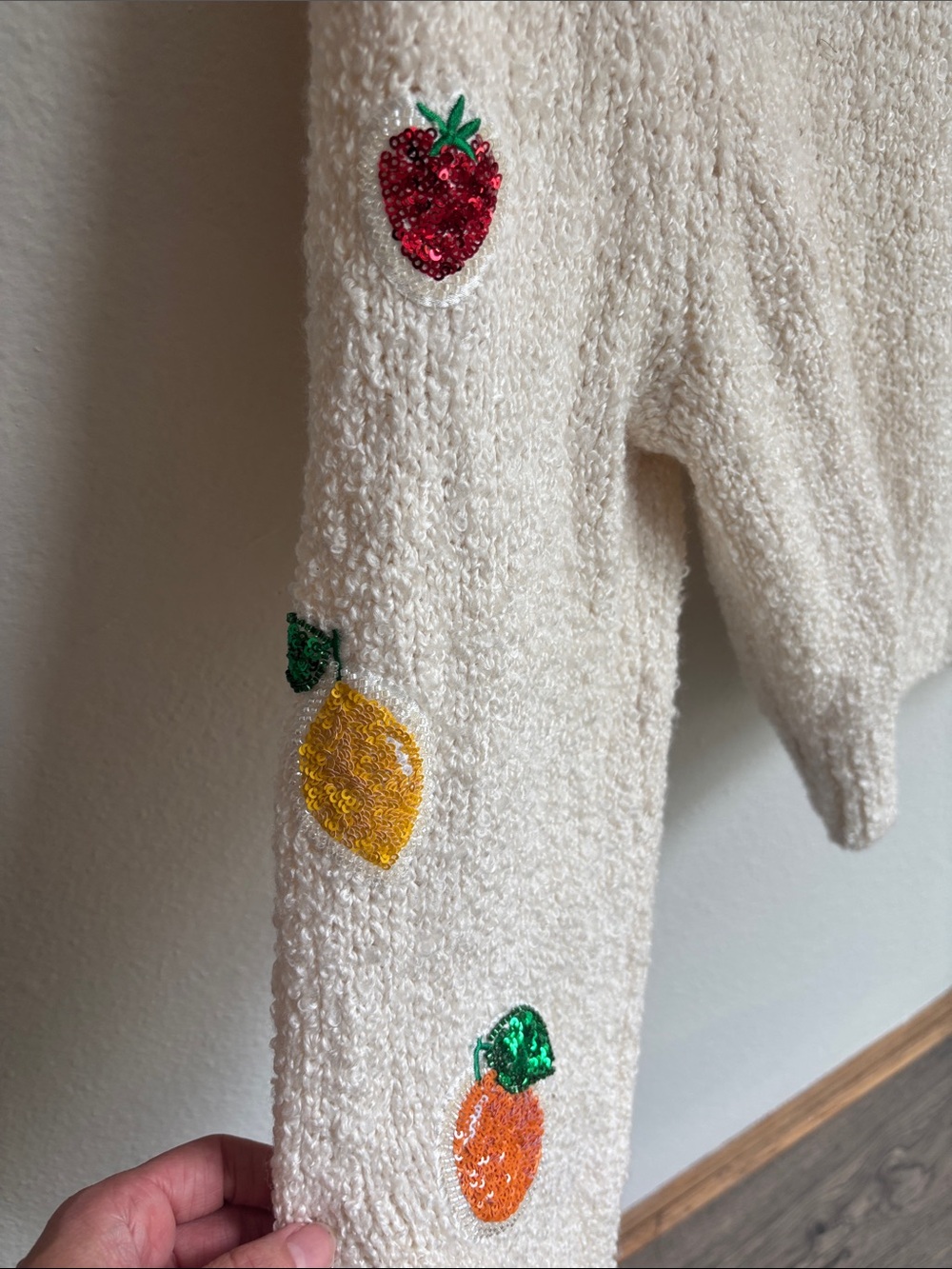 & Other Stories Wool Blend Cozy Fruit Sweater Small - Picture 3 of 9